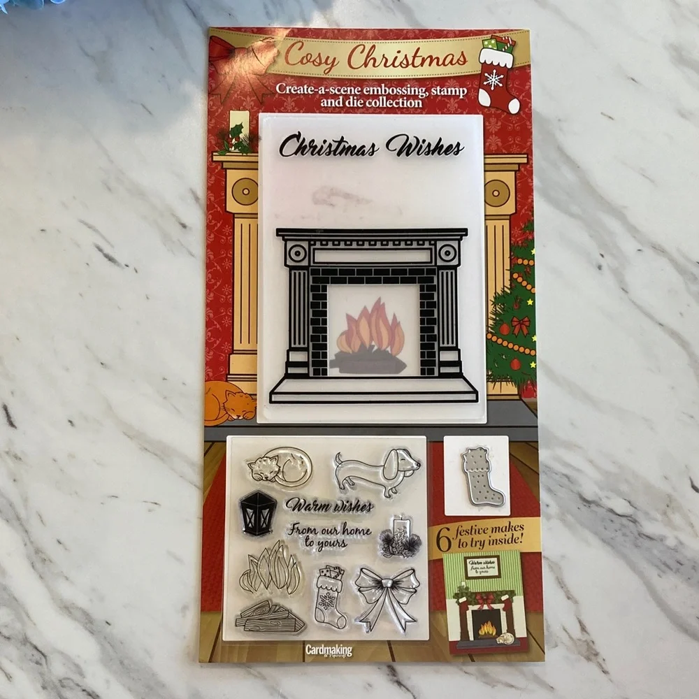 Cardmaking and Papercrafting Cosy Christmas Embossing Folder, Stamps and Die Set